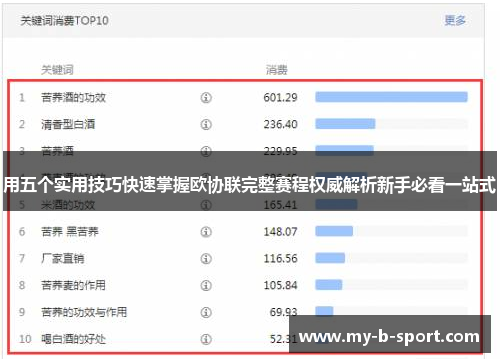 用五个实用技巧快速掌握欧协联完整赛程权威解析新手必看一站式 用五个实用技巧快速掌握欧协联完整赛程权威解析新手必看一站式